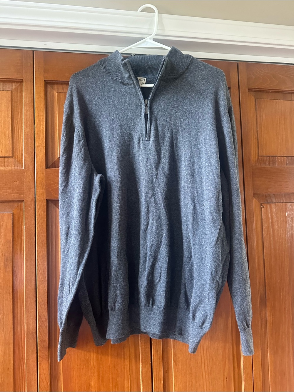 L.L. Bean Men's Dark Charcoal Half-Zip Sweater